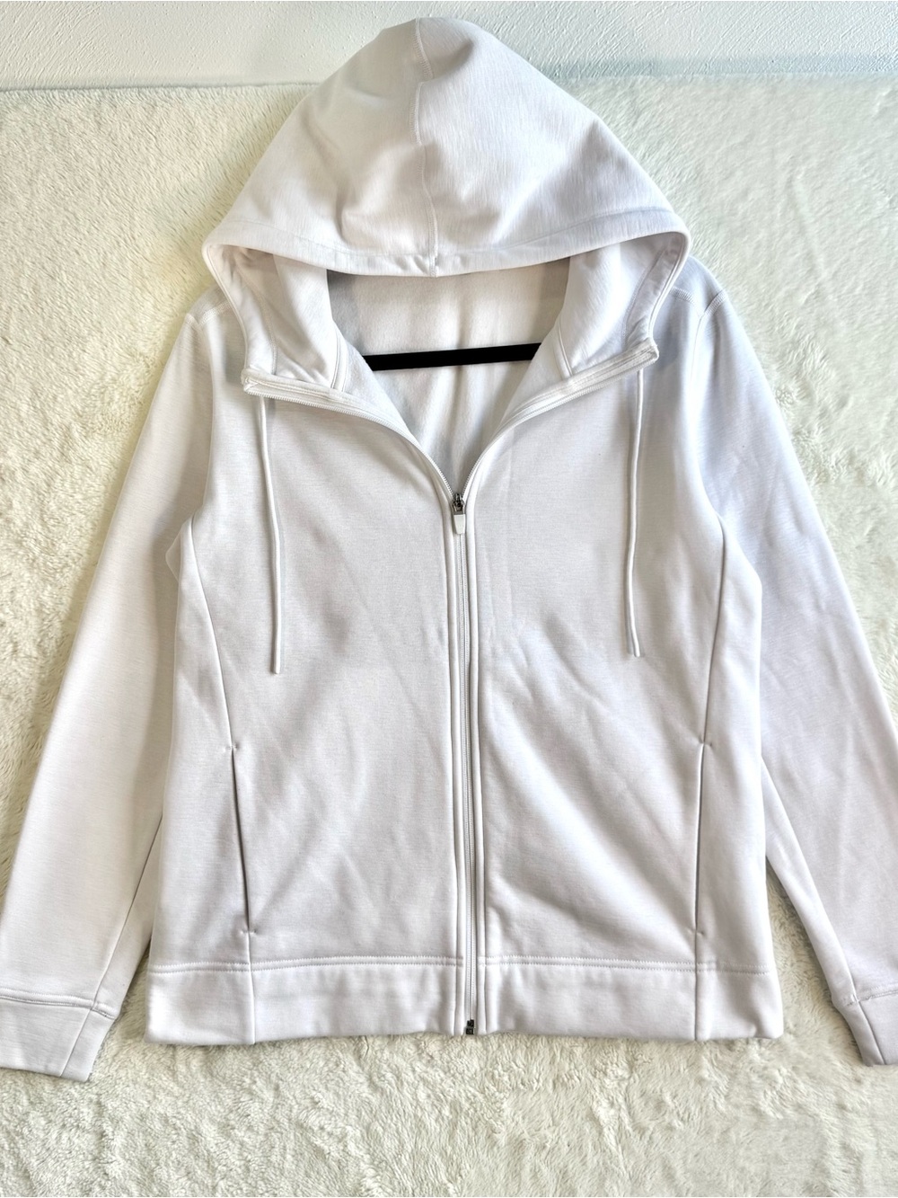 NOBULL Full Zip Hoodie Jacket Women’s Medium White Pockets Casual Gym Active